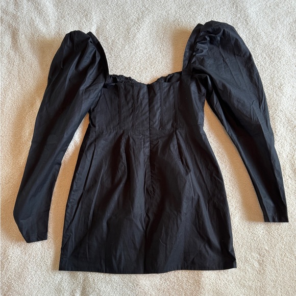 MISTRESS ROCKS BLACK PUFF SLEEVE CORSET DRESS HOUSE OF CB LONDON - Picture 5 of 7